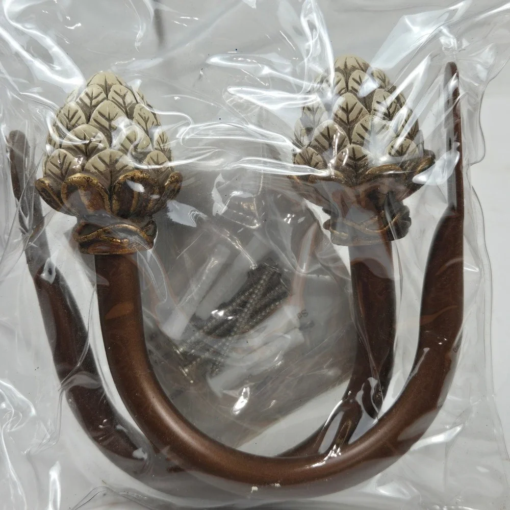 Graber Aspirations Artichoke Decorative Curtain Holdbacks Aged Copper 48-3241-36